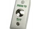 Exit button, mullion model, surface mount, stainless steel